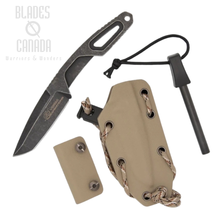 Extrema Ratio Versa Expeditions Fixed Blade Knife, N690 Dark Stone, Kydex Sheath